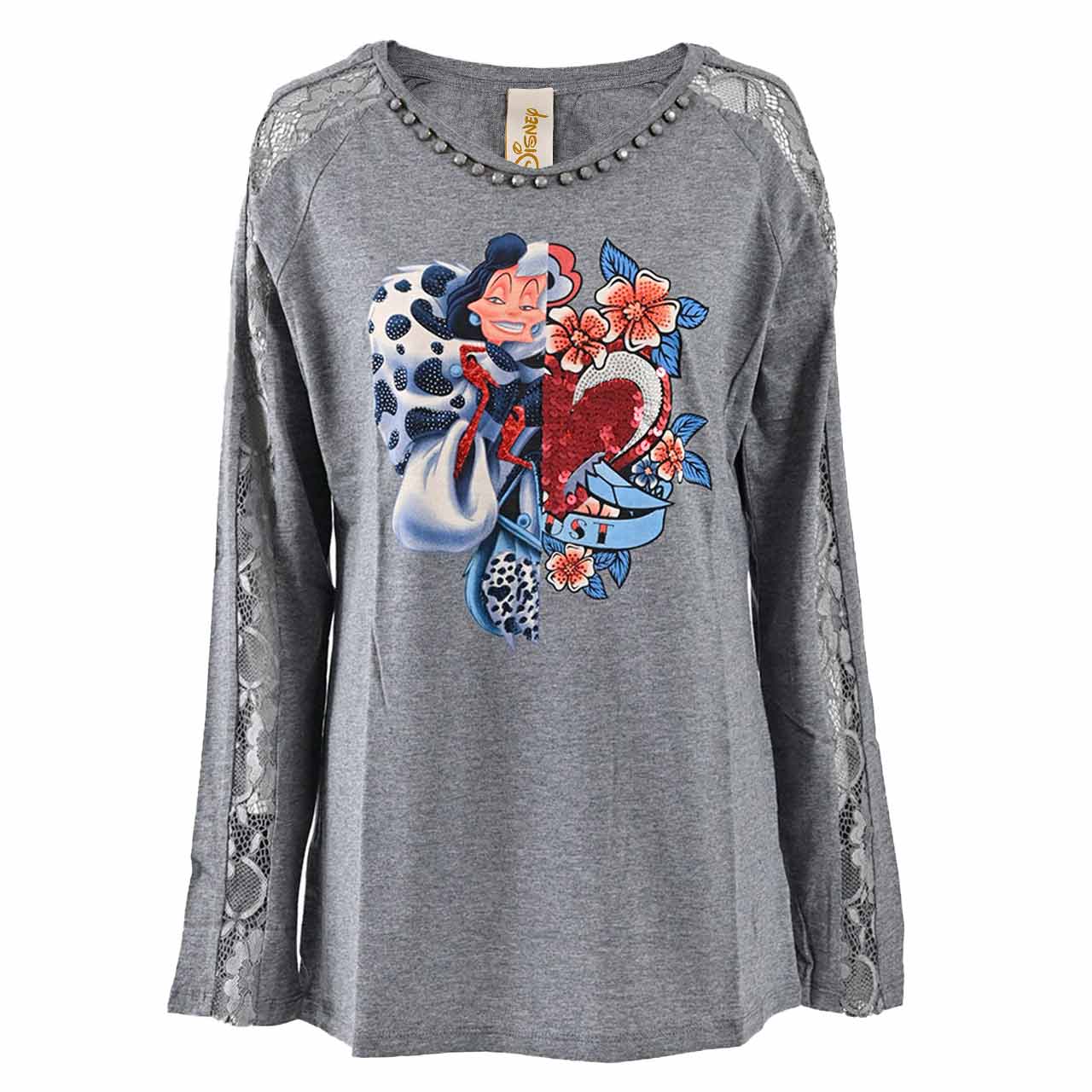 プラムス PLUMS ディズニーコラボ プリントTシャツ9DWT247S GRY028 グレー