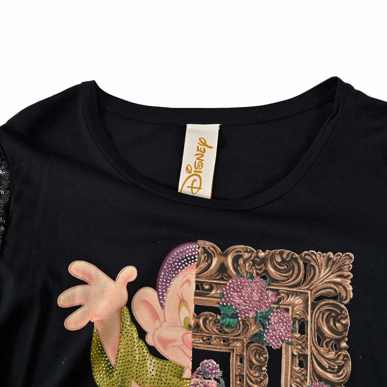 【期間限定SALE】 プラムス クチュール PLUMS COUTURE Tシャツ 9DWT248B BLK001 ブラック レディース 【ラスト1点 Lサイズ】