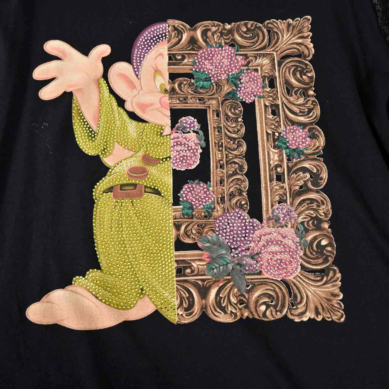 【期間限定SALE】 プラムス クチュール PLUMS COUTURE Tシャツ 9DWT248B BLK001 ブラック レディース 【ラスト1点 Lサイズ】