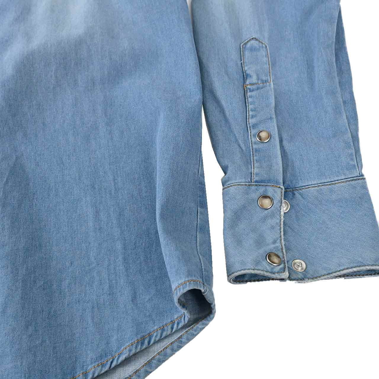 【57%OFF】 トゥーマンジーンズ TWO MEN JEANS デニムシャツ KUSTER BC420 ライトブルー メンズ 【ラスト1点 54サイズ】