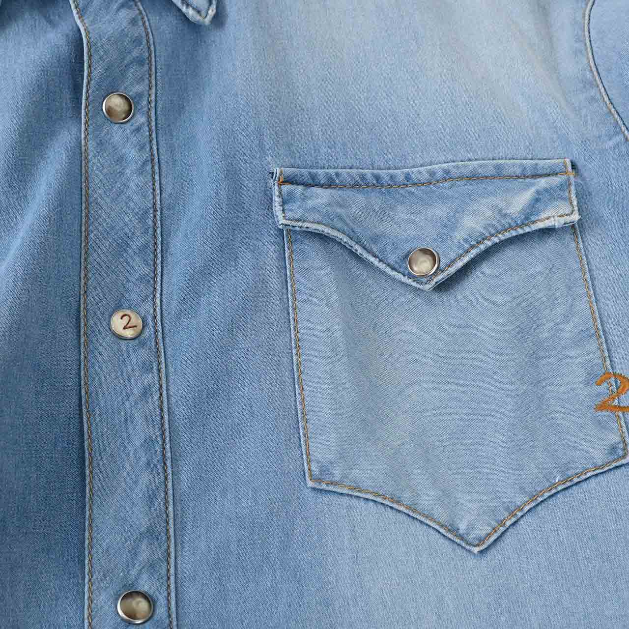 【57%OFF】 トゥーマンジーンズ TWO MEN JEANS デニムシャツ KUSTER BC420 ライトブルー メンズ 【ラスト1点 54サイズ】