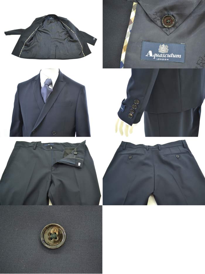 【期間限定SALE】 アクアスキュータム AQUASCUTUM スーツ 5Z220575384 ネイビー メンズ