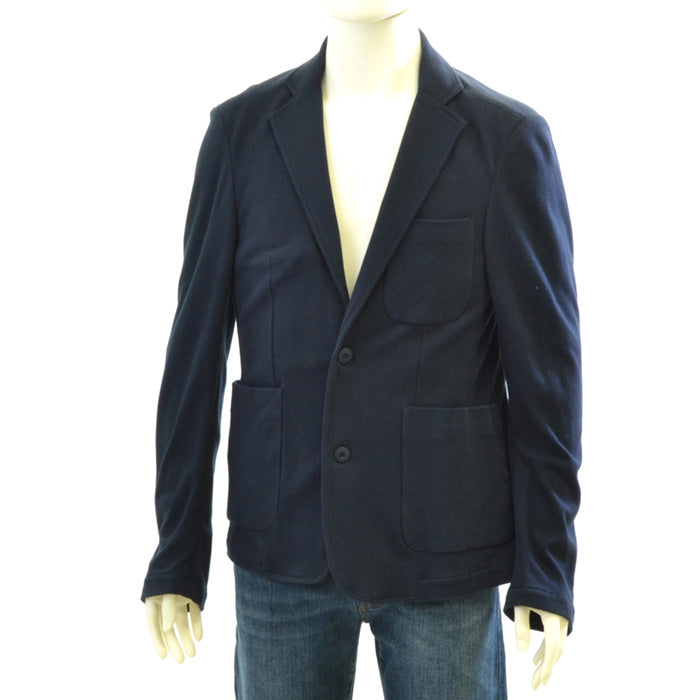 エルマノ シェルビーノ ジャケット ERMANNO SCERVINO ブルー D2500 訳あり ワケアリ 【ラスト1点 48サイズ】