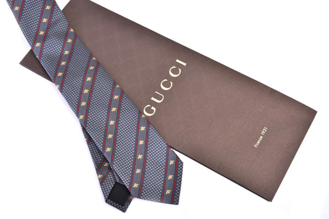 グッチ GUCCI ネクタイ 451528 1274 グレー メンズ 就職祝い 誕生日 ギフト プレゼント