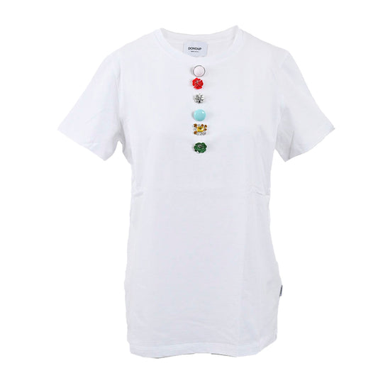 ドンダップ DONDUP Tシャツ S007 JF049D Q37 ホワイト レディース