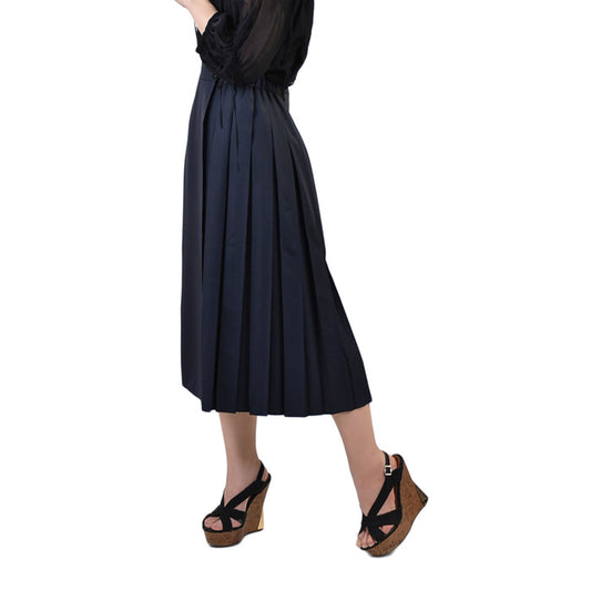 Maison Kitsune Wrap Pleated Skirt MAISON KITSUNE FW16W507 Navy One piece only 