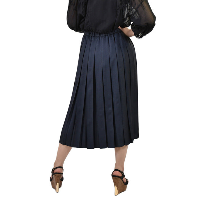 Maison Kitsune Wrap Pleated Skirt MAISON KITSUNE FW16W507 Navy One piece only 