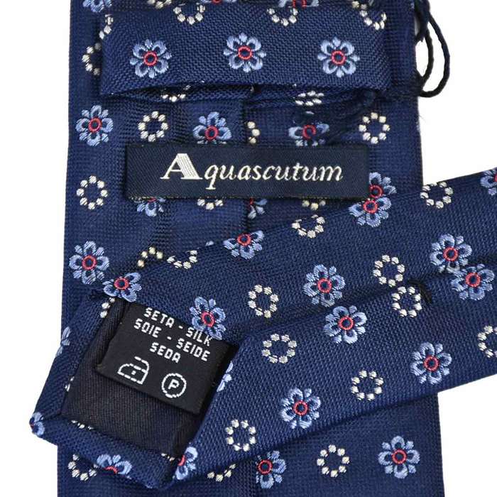 アクアスキュータム AQUASCUTUM ネクタイ 324 2 ネイビー メンズ  就職祝い 誕生日 ギフト プレゼント