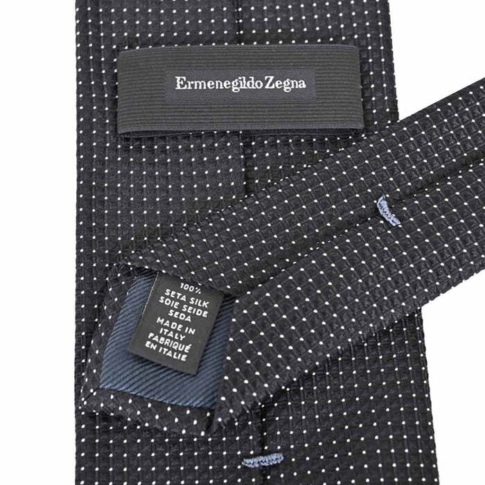 エルメネジルド ゼニア ERMENEGILDO ZEGNA ネクタイ Z8D01 1L8 A ブラック メンズ  就職祝い 誕生日 ギフト プレゼント