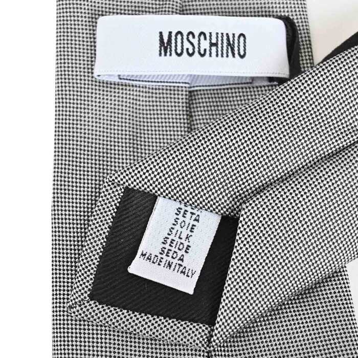 モスキーノ MOSCHINO ネクタイ M5180 55001-8 グレー メンズ  就職祝い 誕生日 ギフト プレゼント