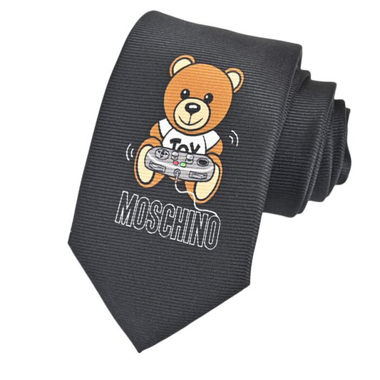 モスキーノ MOSCHINO ネクタイ M5412 55050-1 ブラック メンズ 就職祝い 誕生日 ギフト プレゼント バレンタイン ギフト プレゼント