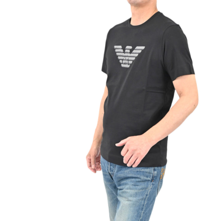 エンポリオ アルマーニ EMPORIO ARMANI Tシャツ 3K1TC3 1JULZ0999 0999 ブラック メンズ 【ラスト1点 XLサイズ】 プレゼント ギフト