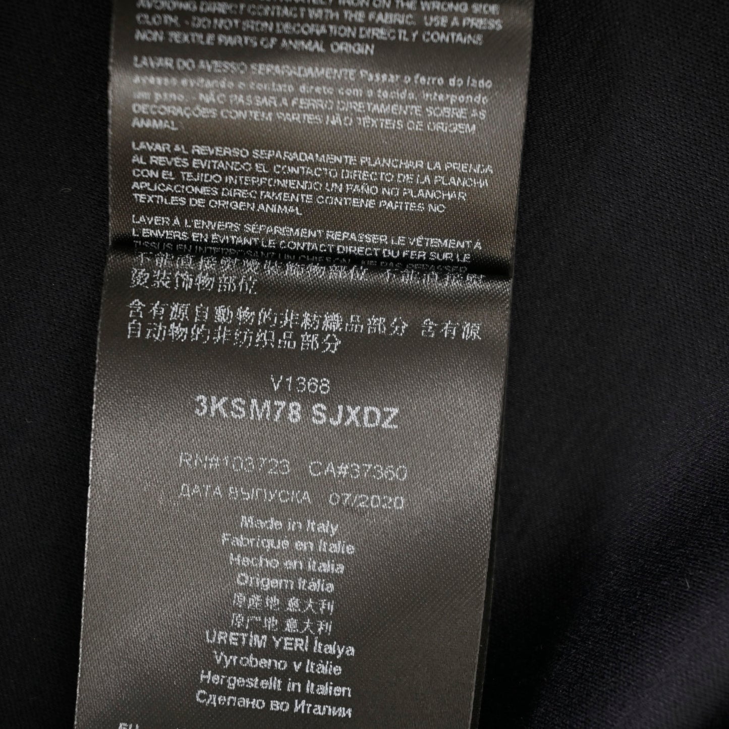 ジョルジオ アルマーニ GAロゴTシャツ GIORGIO ARMANI 3KSM78 SJXDZUBUV ネイビー