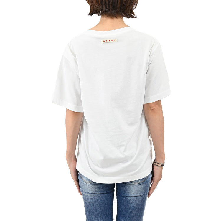 マルニ プリントTシャツ MARNI THJEL32EPU USCR55L UW01 ホワイト　レディース