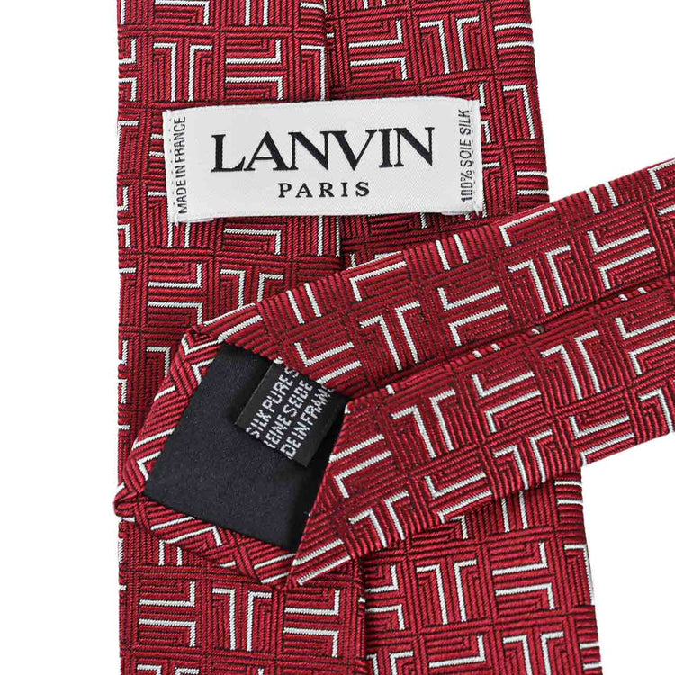 【56％OFF】 ランバン LANVIN ネクタイ 2059 3 レッド メンズ 就職祝い 誕生日 ギフト プレゼントクリスマス ギフト プレゼント