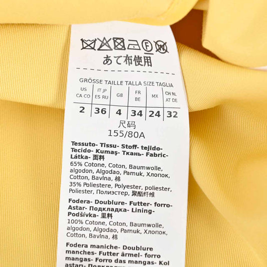 WEEKEND MAX MARA Coat 50210237600 LEMBI 17 Yellow 2023SS Women's [SALE] 