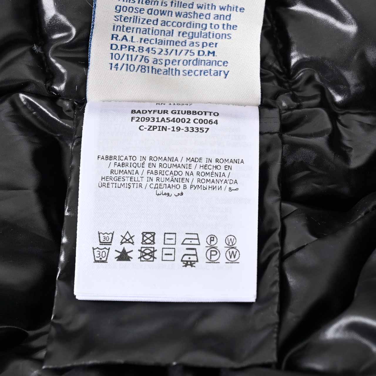 モンクレール MONCLER ダウンジャケット Badyfur  999 1A54002 C0064 ブラック レディース 【ラスト1点 00サイズ】