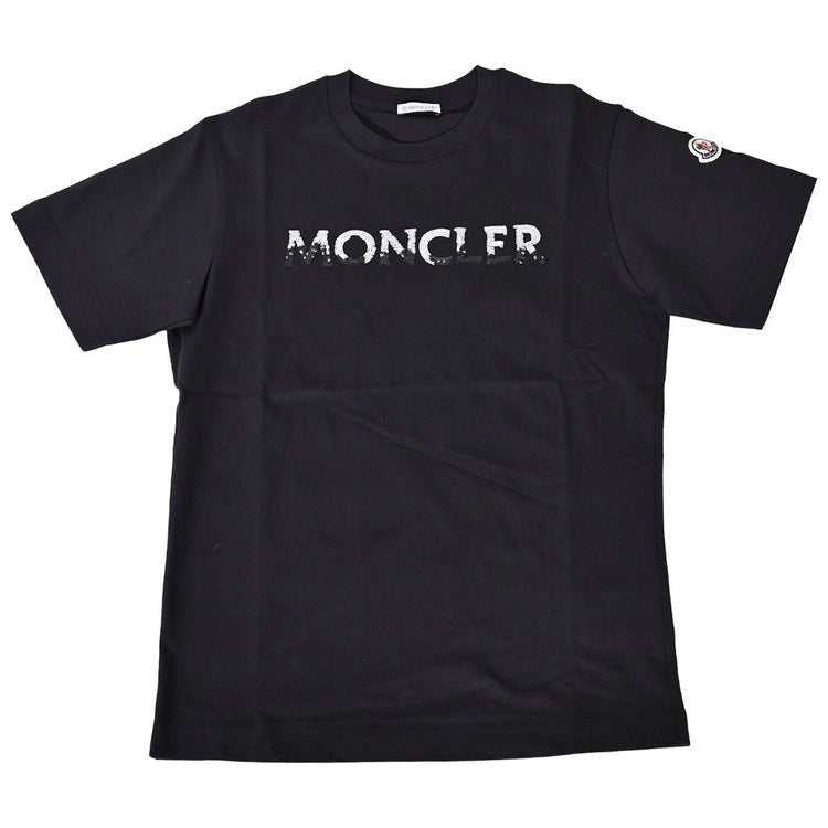 モンクレール MONCLER クルーネック半袖Ｔシャツ 8C000 28 829HP 999 ブラック 秋冬 レディース