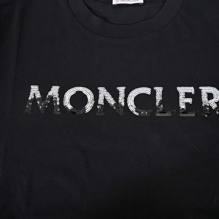 モンクレール MONCLER クルーネック半袖Ｔシャツ 8C000 28 829HP 999 ブラック 秋冬 レディース