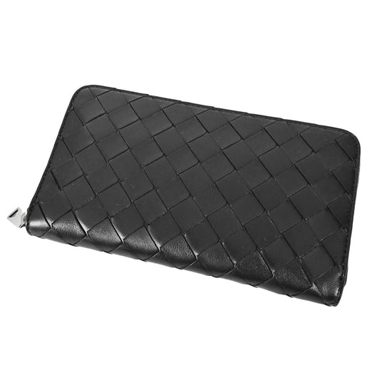 ボッテガ ヴェネタ BOTTEGA VENETA ラウンドファスナー長財布 608053 8425 ブラック レディース 【一粒万倍日 2月6日】