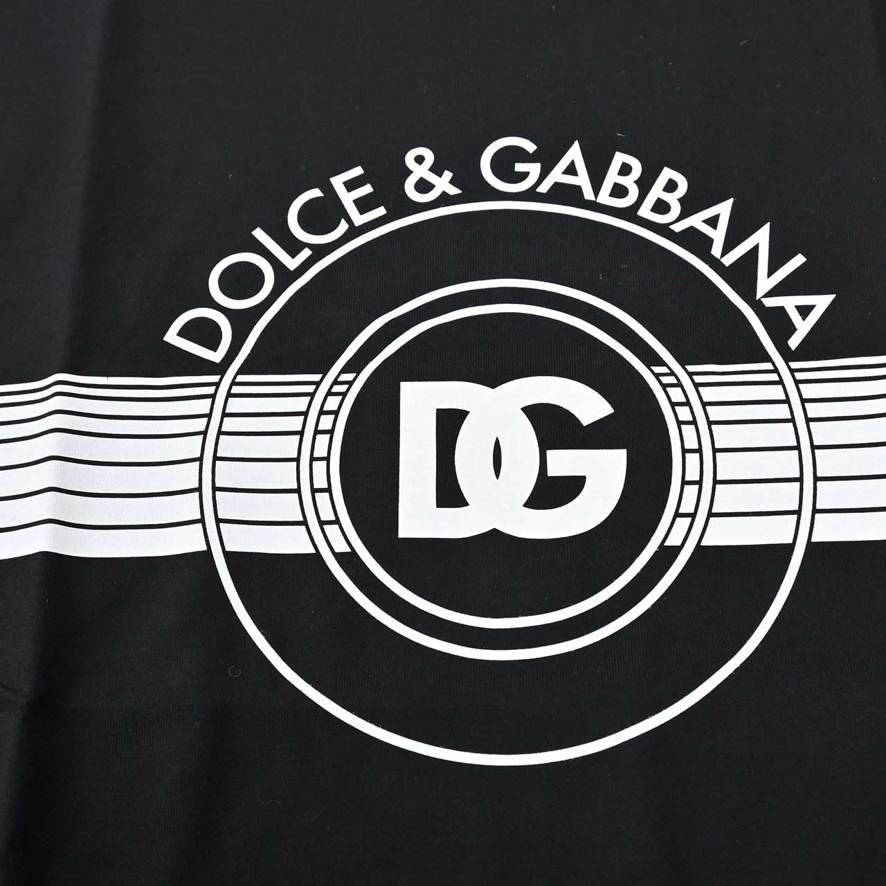 ドルチェ＆ガッバーナ DOLCE&GABBANA Tシャツ G8PN9T G7J6B N0000 ブラック  メンズ 【ラスト1点 48サイズ】