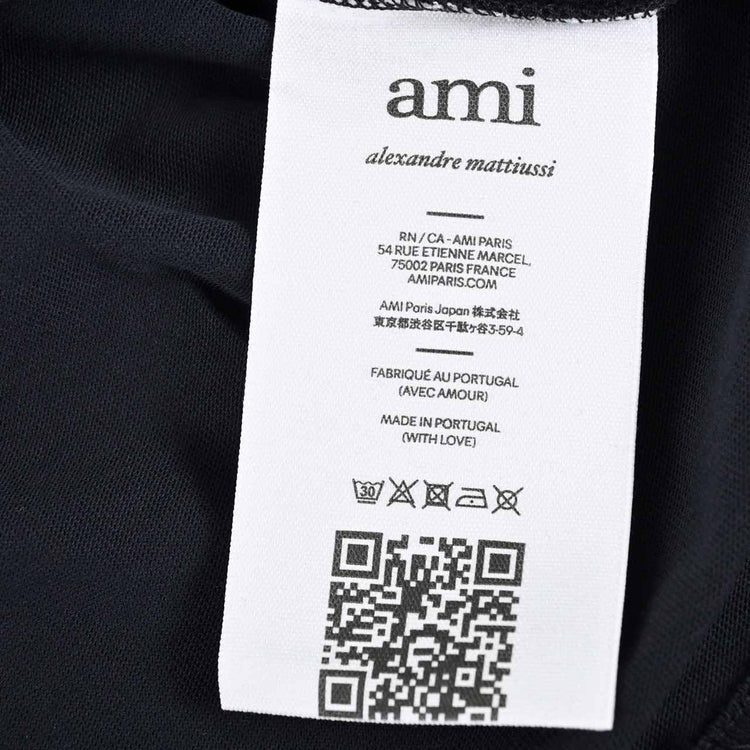 アミ AMI Tシャツ UTS017 726 001 ブラック AW メンズ レディース