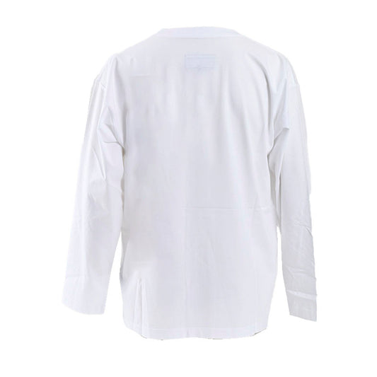 エムエムシックス メゾン マルジェラ MM6 Maison Margiela クルーネック長袖Ｔシャツ S24312 SH0GC0007 100 ホワイト メンズ 【ラスト1点 Ｌサイズ】 プレゼント ギフト