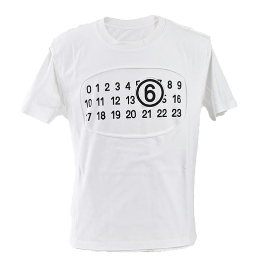 エムエムシックス メゾン マルジェラ MM6 Maison Margiela Tシャツ S23588 S62GD0165 101 ホワイト メンズ 【ラスト1点 XLサイズ】 プレゼント ギフト