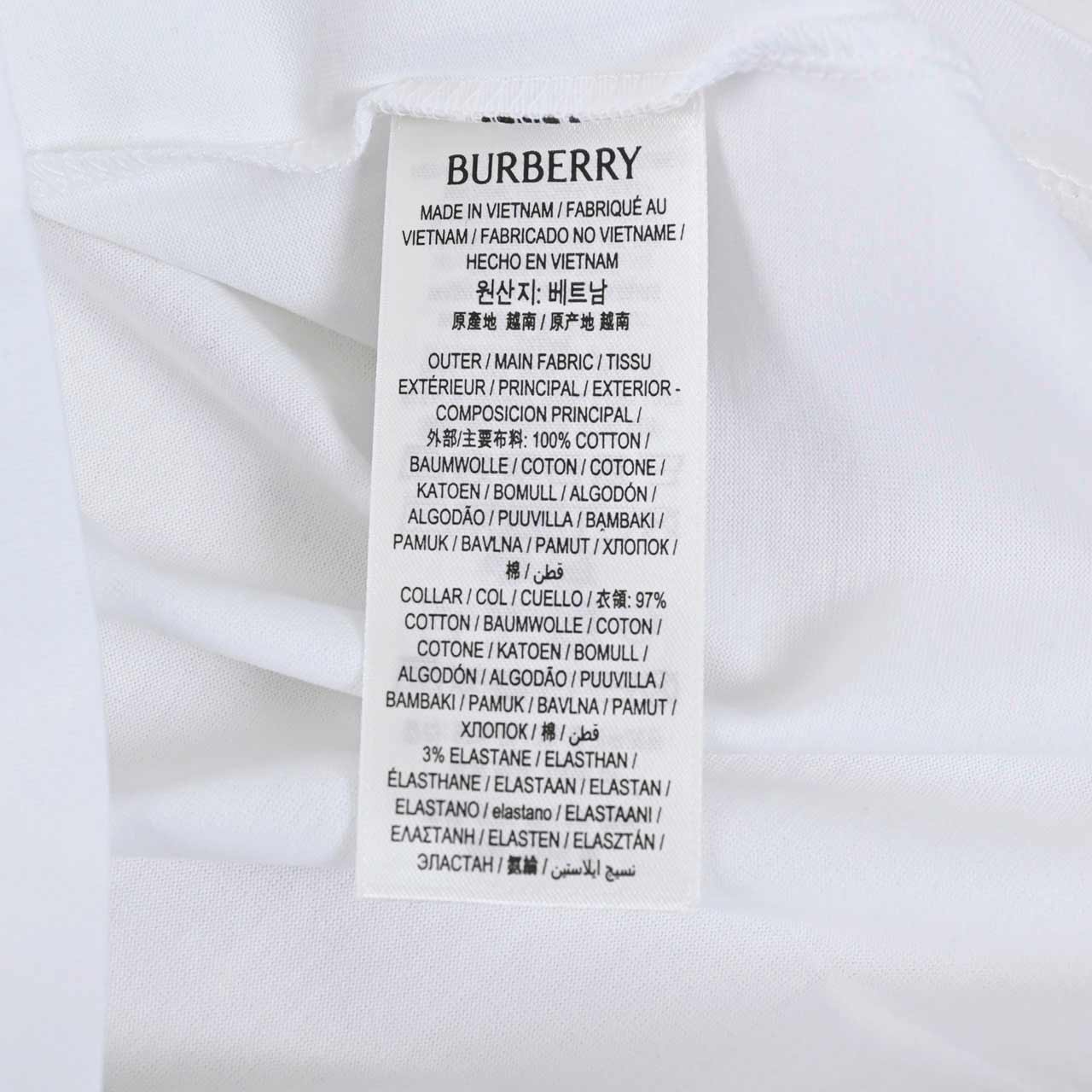 バーバリー BURBERRY Tシャツ 8080325 EX 8056724 A1464 ホワイト 秋冬 レディース