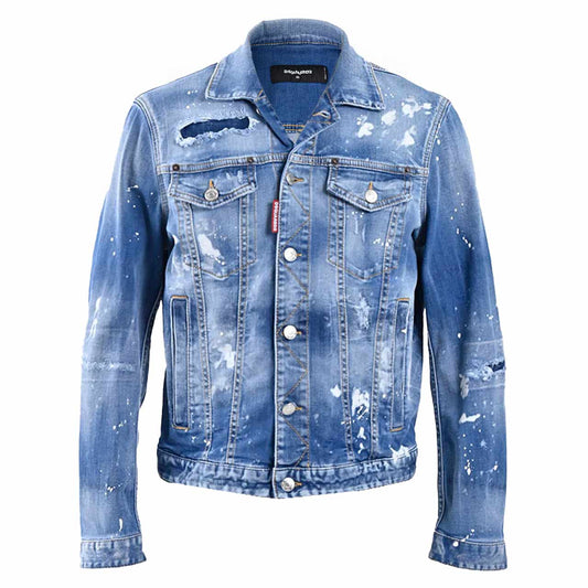 ディースクエアード DSQUARED2 デニムジャケット S74AM1463 S30789 Dan Jean Jacket 470 ブルー 2024年春夏新作 2024SS メンズ プレゼント ギフト