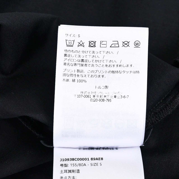 モンクレール MONCLER Tシャツ 89AE8 8C000 01 999 ブラック 2024年春夏新作 2024SS レディース