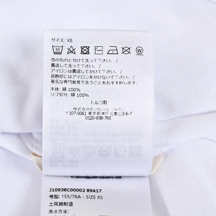 モンクレール MONCLER Tシャツ 89A17 8C000 02 001 ホワイト 2024SS レディース