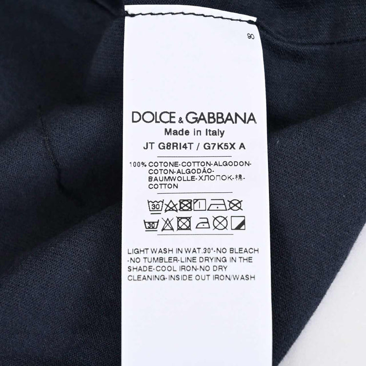 ドルチェ＆ガッバーナ DOLCE&GABBANA Tシャツ G8RI4T G7K5X B0665 ブラック 2024年春夏新作 2024SS メンズ プレゼント ギフト