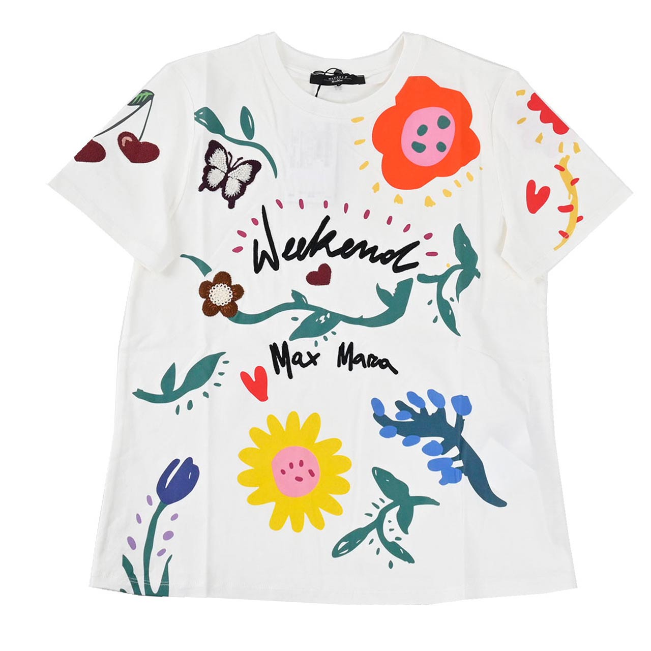 WEEKEND MAXMARA ウィークエンド マックスマーラ コットン Tシャツ CINEMA 59710616 006 ホワイト レディース  ギフト プレゼント