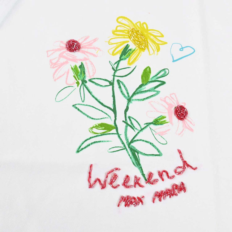 ウィークエンド マックスマーラ WEEKEND MAXMARA Tシャツ BASSANO 59710626 002 ホワイト 2024年春夏新作 2024SS レディース