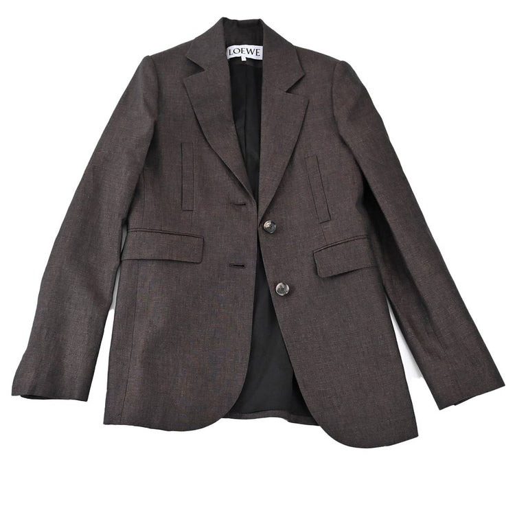 ロエベ LOEWE ジャケット TAILORED JACKET S540Y03XA2 3110 ブラウン 2024SS レディース