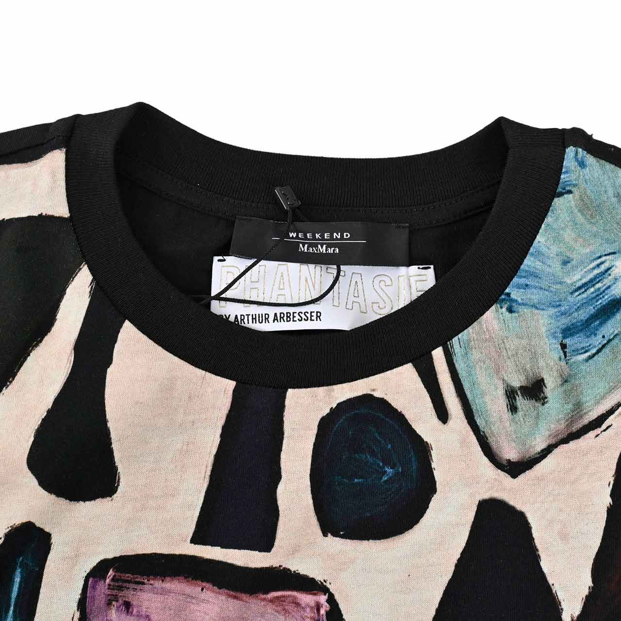 WEEKEND MAXMARA ウィークエンド マックスマーラ コットン Tシャツ VITERBO 59710326 001 ベージュ レディース 【ラスト1点 ＸＸＬサイズ】  ギフト プレゼント