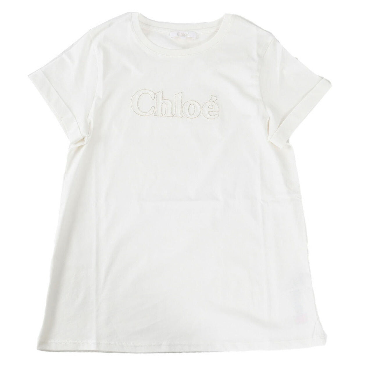 クロエ CHLOE Tシャツ C20110 117 117 ホワイト 2024年春夏新作 2024SS レディース 【ラスト1点 12Aサイズ】 期間限定価格 ギフト プレゼント
