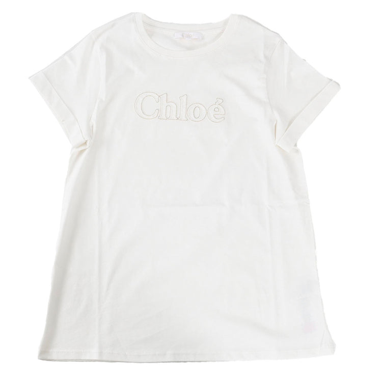 クロエ CHLOE Tシャツ C20110 117 117 ホワイト 2024年春夏新作 2024SS レディース 【ラスト1点 12Aサイズ】