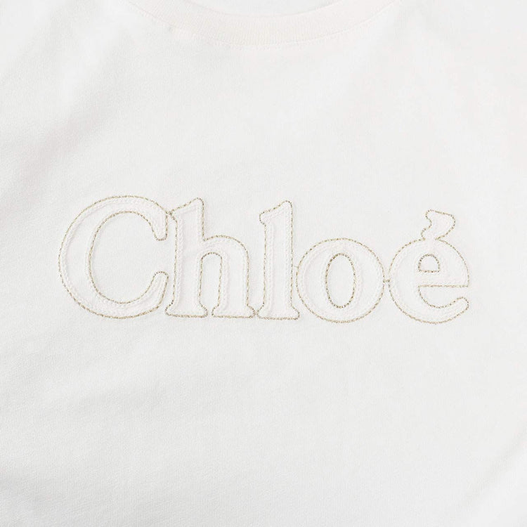 クロエ CHLOE Tシャツ C20110 117 117 ホワイト 2024年春夏新作 2024SS レディース 【ラスト1点 12Aサイズ】