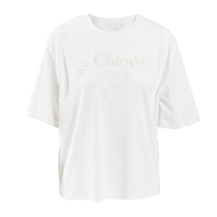 クロエ CHLOE Tシャツ C20109 117 117 ホワイト 2024年春夏新作 2024SS レディース