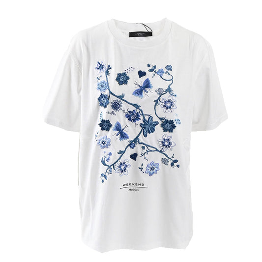 ウィークエンド マックスマーラ WEEKEND MAXMARA Tシャツ BARBANO 5976041600 004 ホワイト 新作 レディース 2024年秋冬新作 2024AW