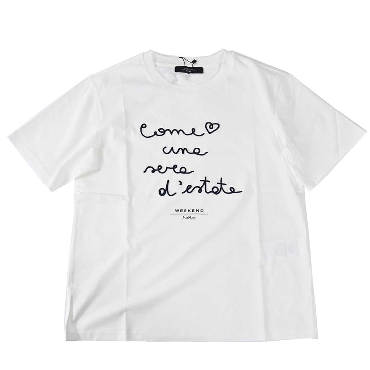 ウィークエンド マックスマーラ WEEKEND MAXMARA Tシャツ BARBANO 5976041600 003 ホワイト 新作 レディース 2024年秋冬新作 2024AW