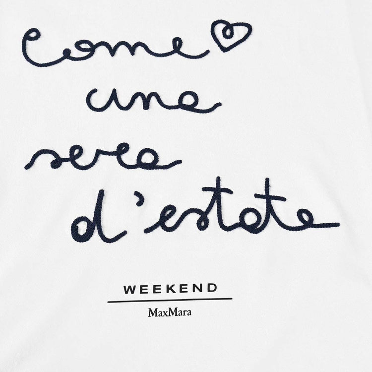 ウィークエンド マックスマーラ WEEKEND MAXMARA Tシャツ BARBANO 5976041600 003 ホワイト 新作 レディース 2024年秋冬新作 2024AW