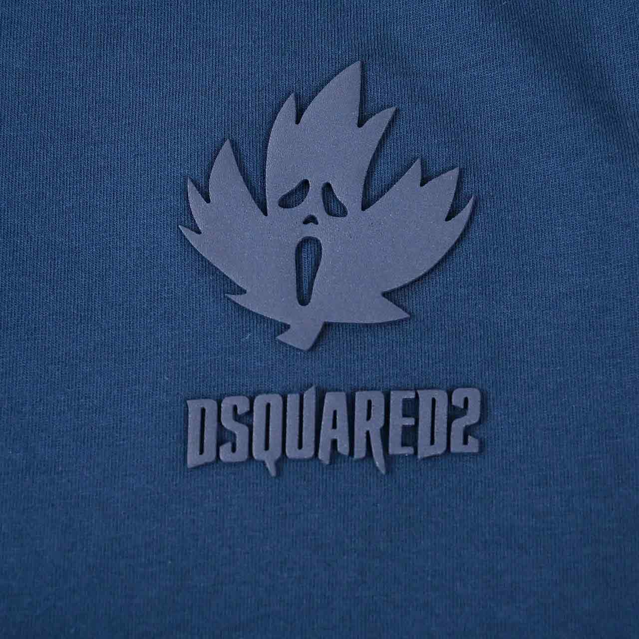 ディースクエアード DSQUARED2 クルーネック長袖Ｔシャツ S74GD1356 D20S020 Regular Fit Tee 478 ネイビー 2024AW メンズ