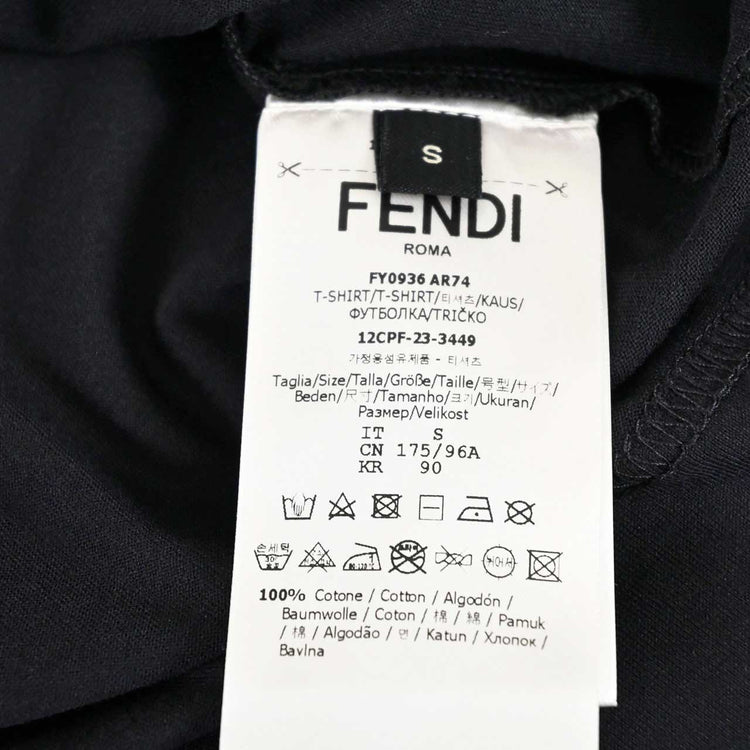 フェンディ FENDI Tシャツ AR74 FY0936 F0QA1 ブラック 2024SS メンズ