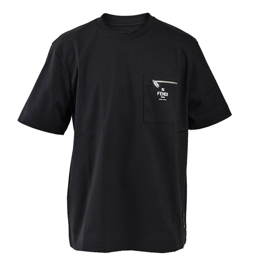 フェンディ FENDI Tシャツ ARYR FY0936 F0QA1 ブラック メンズ 2024年秋冬新作 2024AWクリスマス ギフト プレゼント