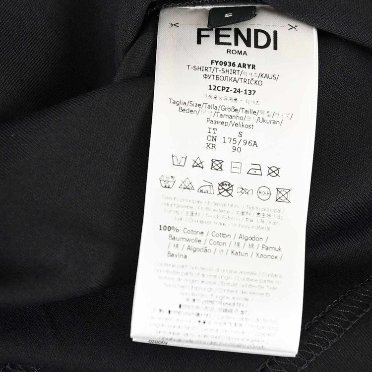 フェンディ FENDI Tシャツ ARYR FY0936 F0QA1 ブラック 2024AW メンズ