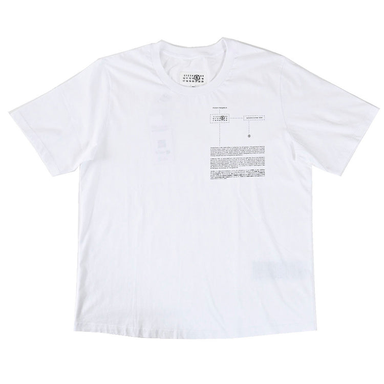 エムエムシックス メゾン マルジェラ MM6 Maison Margiela Tシャツ S24312 SH0GC0030 100 ホワイト 2024AW メンズ