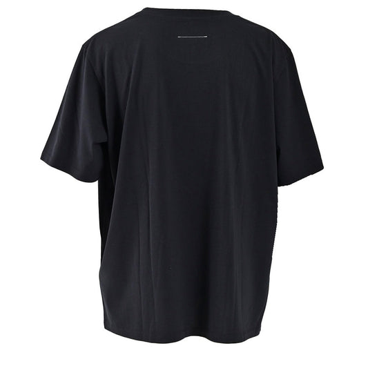 エムエムシックス メゾン マルジェラ MM6 Maison Margiela Tシャツ S24312 SH0GC0030 900 ブラック 2024AW メンズ 【ラスト1点 XLサイズ】